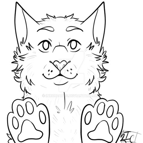 Cat Lineart Commission By Inkcreates On Deviantart