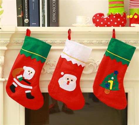 High Quality Xmas Santa Christmas Stocking Socks Hanging Decoration