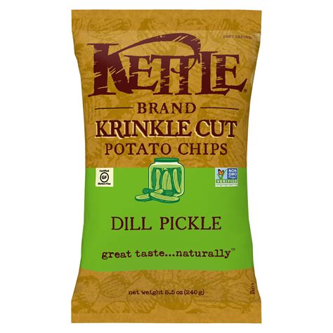Kettle Brand Krinkle Cut Dill Pickle Potato Chips 85 Oz