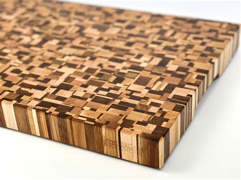 Chaotic End Grain Cutting Board With Wood Conditioner Etsy