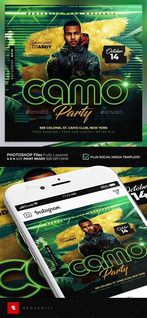 Camo Party Flyer By Redsanity Graphicriver