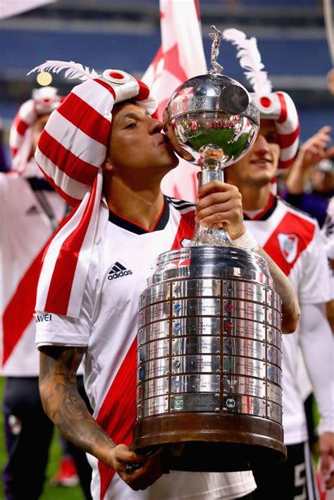 Madrid Spain December 09 Enzo Perez Of River Plate Celebrates With