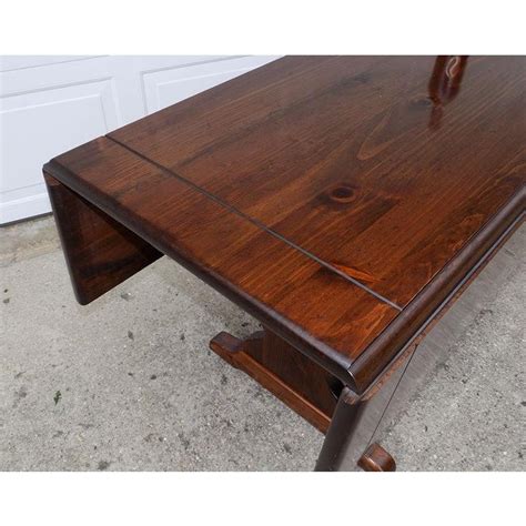 1970s Americana Ethan Allen Old Tavern Drop Leaf Pine Dining Table