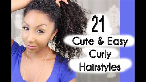21 Cute And Easy Curly Hairstyles Biancareneetoday Curlystyly