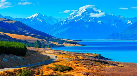 Lake In New Zealand Ultra Hd Desktop Background Wallpaper For K Kulturaupice
