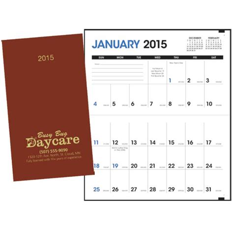 Custom Monthly Pocket Planner Calendars X11553 Discountmugs