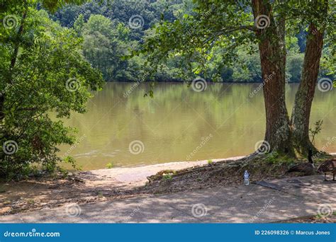 A Gorgeous Shot Of The Still Waters Of The Chattahoochee River With