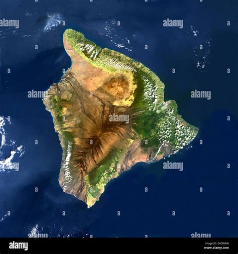 Mauna Loa Volcano Hawai Usa True Colour Satellite Image Mauna Loa