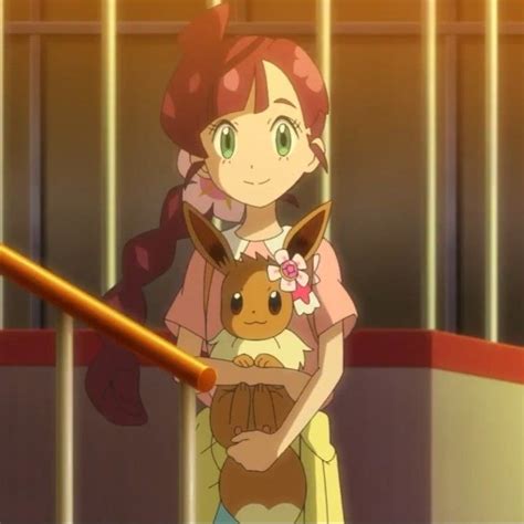 An Anime Character Holding A Small Animal In Her Arms And Standing Next