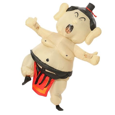 sumo inflatable costume halloween christmas fancy blow up fat suit for adult white skin
