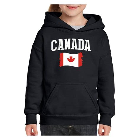 Iwpf Youth Canada Flag Hoodie For Girls And Boys Sweatshirt Walmart