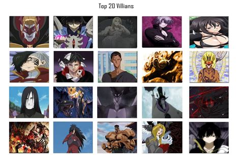 My Top 20 Favorite Anime Villains By Jackskellington416 On