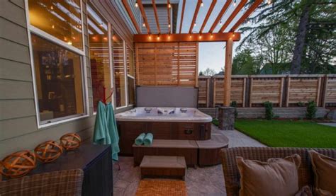 Ways To Create Backyard Hot Tub Privacy Formidable Footprint