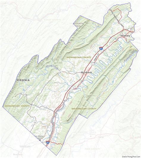 Map Of Shenandoah County Virginia Địa Ốc Thông Thái