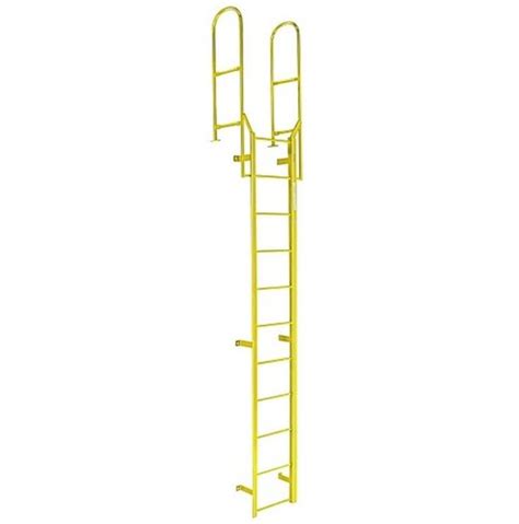 Cotterman F41wc Fixed Steel Wall Ladder W Safety Cage And Walk Thru