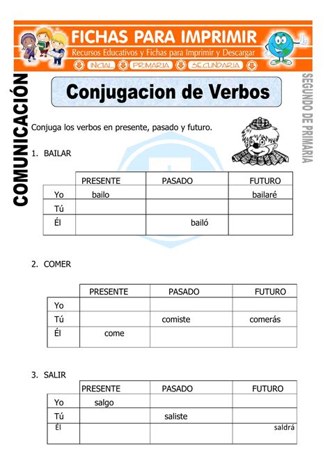 Ejercicios El Verbo Primaria Pdf Sexiezpicz Web Porn