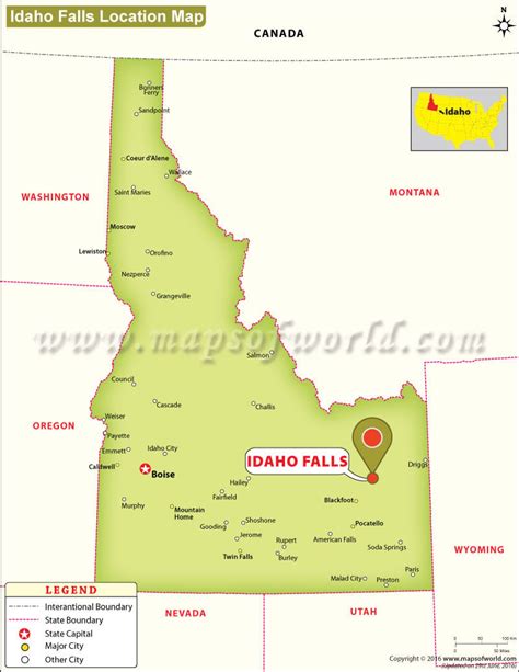 Where Is Idaho Falls Idaho Location Map Of Idaho Falls Usa