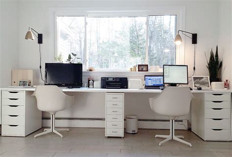 Ikea Hacked Faux Built Ins Double Desk Love The Sun