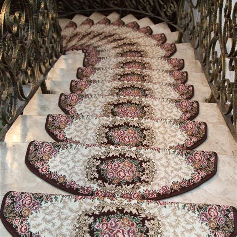 1pc Luxury European Staircase Mat Carpets Classical Non Slip Self