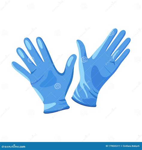 Rubber Glove Vector Iconcartoon Vector Icon Isolated On White