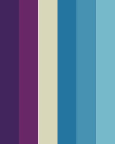 Retro Purple And Blue Blue Colour Palette Retro Color