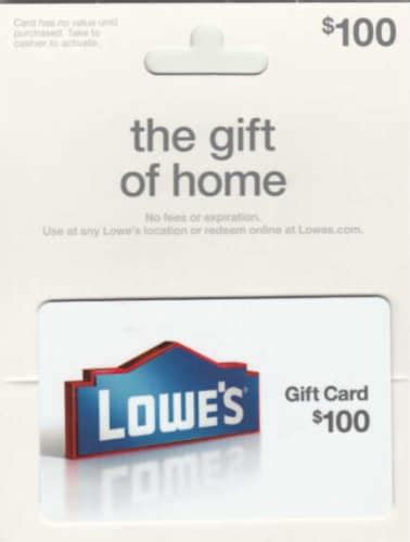 Lowe S Gift Card Activate And Add Value After Pickup