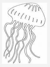 Coloring Jellyfish Sea Pages Under Giant Stencils Fish Outline Printable Kids Template Printables Color Jelly Ocean Sheet Animal Wood Craft sketch template