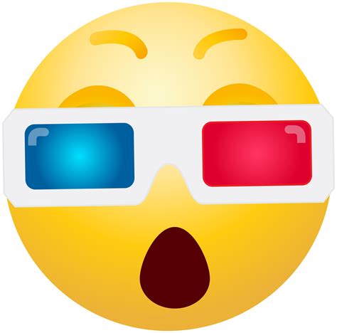 3d Glasses Emoticon Emoji Clipart Info