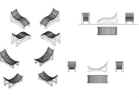 Sun Bed Lounger In Autocad Cad Download 156 Mb Bibliocad