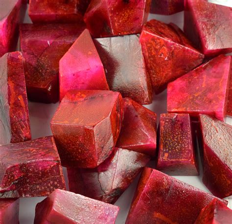Blood Red Ruby Gemstone Polished Rough Collection Specimen Etsy