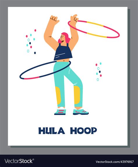 Hula Hoop Sport And Fitness Equipment Banner Vector Image