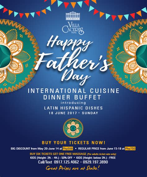 Fathers Day Special Dinner Buffet At Villa Caceres Hotel Villa