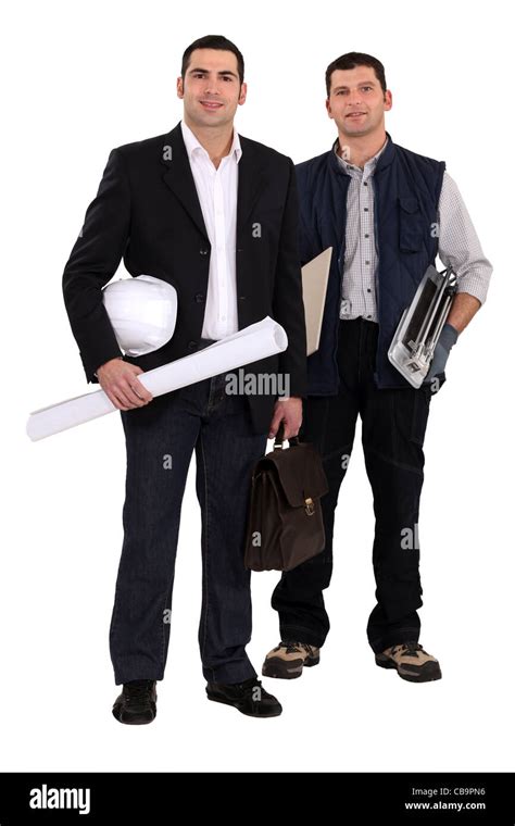 Architect And Builder Stock Photo Alamy