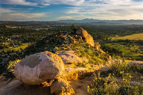 Large Boulders And Views At Mount Rubidoux Park Stock Photo Image Of
