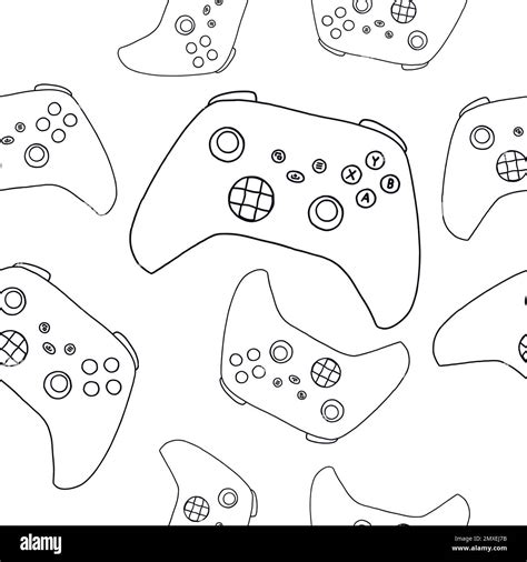 Xbox Controller Drawing Outline