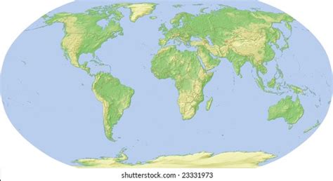 Robinson World Map Terrain Stock Illustration 19723498 Shutterstock
