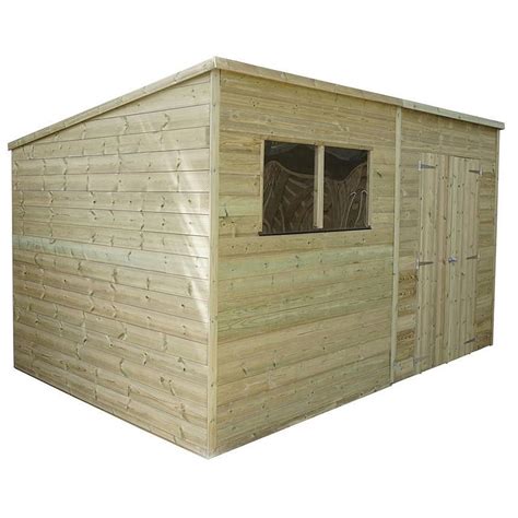 12 X 6 Warwick Shiplap Pressure Treated Pent Shed Shedsfirst
