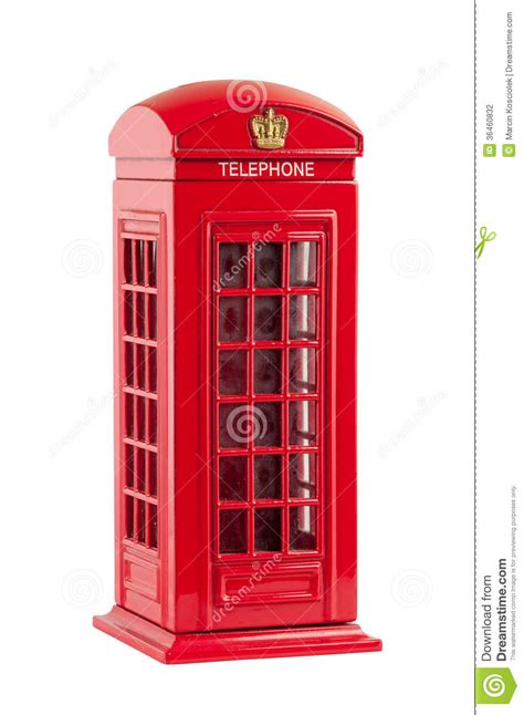 Moneybox Representing Red British Telephone Booth Stock Photography