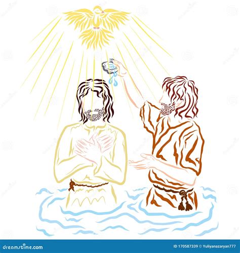 Jesus Baptism Dove Stock Illustrations 2575 Jesus Baptism Dove Stock