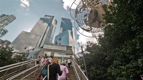 New York September 10 Columbus Circle Globe Sculpture On September