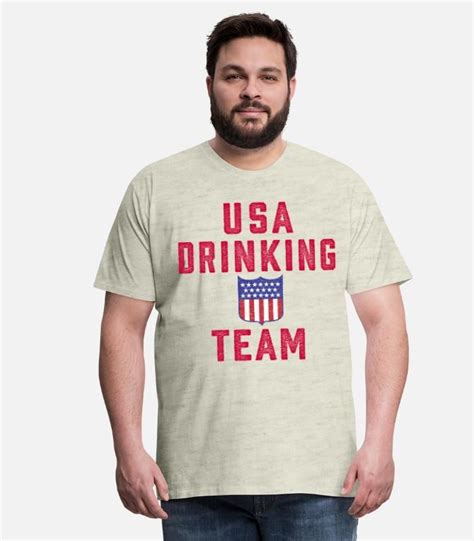 Usa Drinking Team Mens T Shirt Spreadshirt Mens Tshirts Long