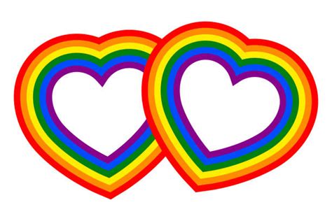 Silhouette Of The Gay Pride Heart Illustrations Royalty Free Vector