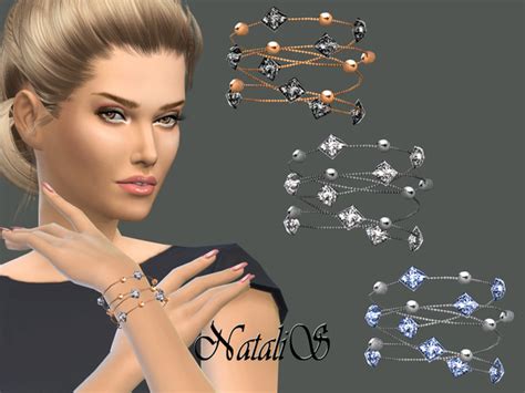 Multi Row Chain With Beads And Crystals By Natalis At Tsr Sims 4 Updates