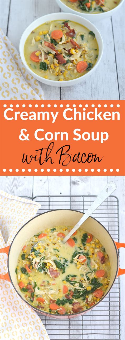 I have changed up the spaghetti with noodles or rice. Creamy Chicken and Corn Soup with Bacon | Recipe (With ...