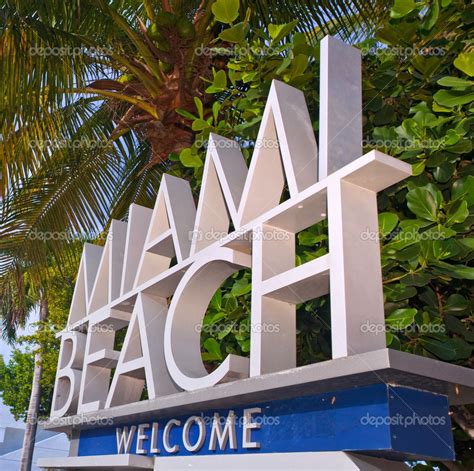 Miami Beach Florida Welcome Sign Miami Beach Florida Welcome Sign