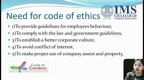 Code Of Ethics Youtube