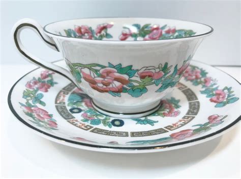 Copelands Grosvenor Tea Cup And Saucer Tree Of Life Pattern English