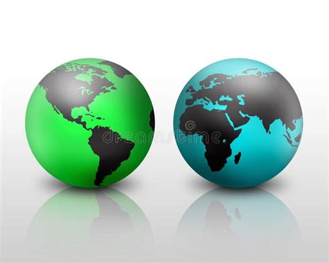 Globes Two Stock Illustrations 202 Globes Two Stock Illustrations