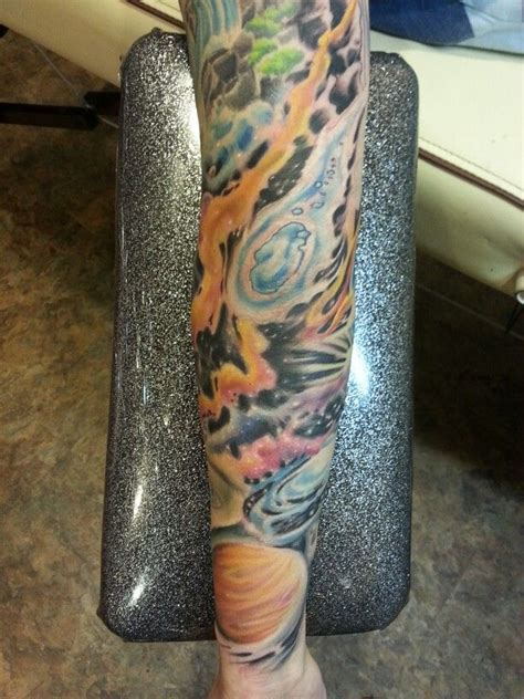 My Awesome Waterfall Going Down Into Galaxy Comet Planet Tattoo Artist
