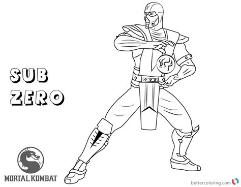 Sub Zero Mk Coloring Page Coloring Pages